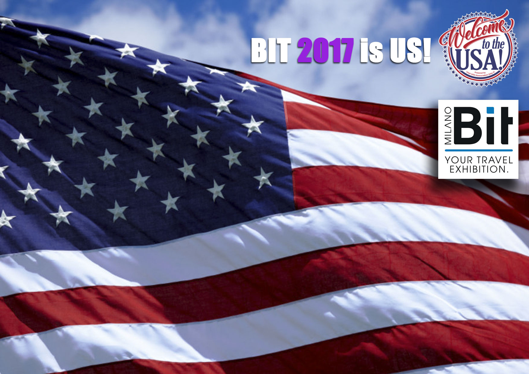 BIT is US, by Visit USA Italy, grafica by Antonio Boschi WIT Grafica & Comunicazione