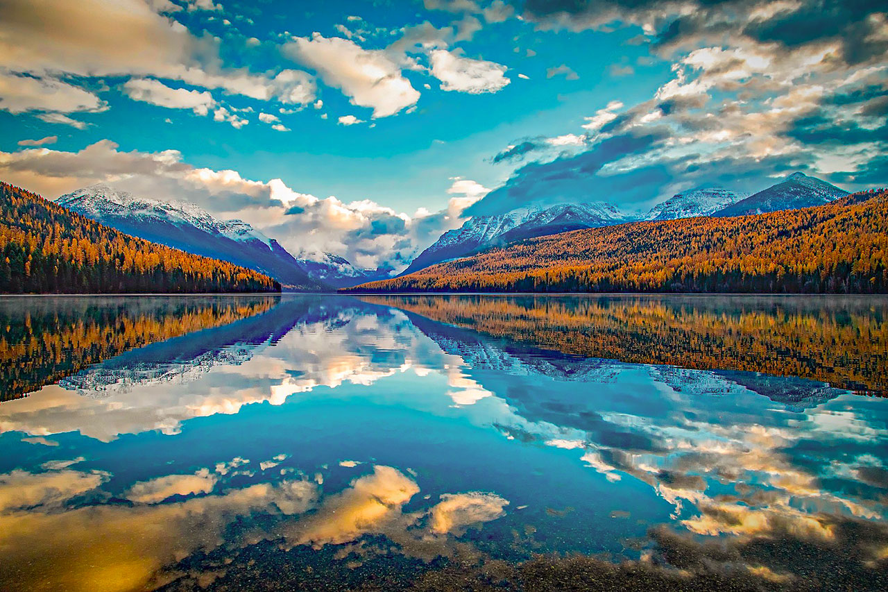 Lago Mcdonald nel Glacier National Park, Montana