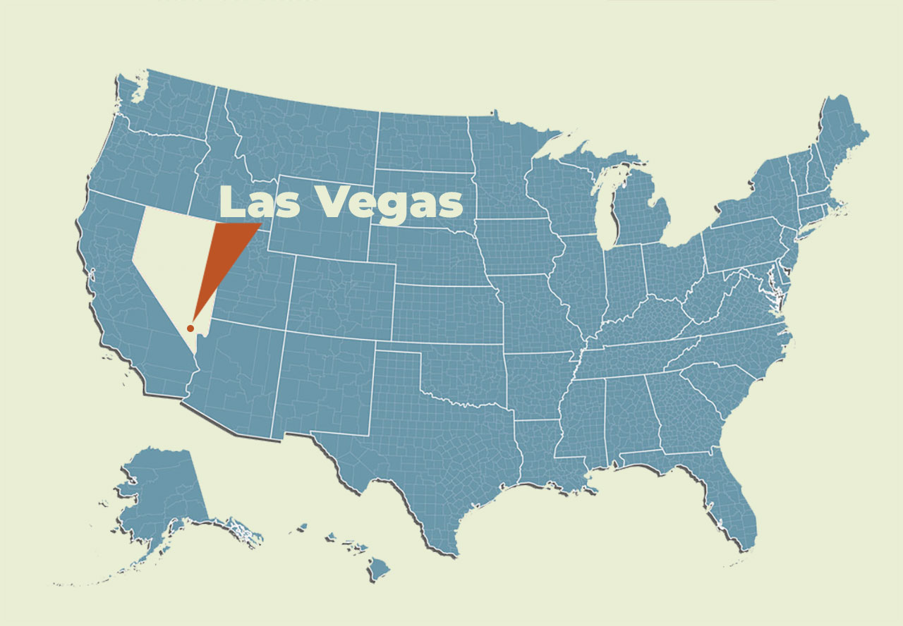 Dove si trova Las Vegas mappa